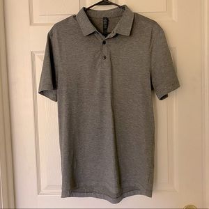 Lululemon Mens Medium Evolution SS Polo Shirt - Gray